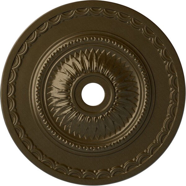 Ekena Millwork Sunflower Ceiling Medallion (Fits Canopies up to 5 5/8"), 29 1/2"OD x 3 5/8"ID x 1 5/8"P, Brass CM29SFBRS - main